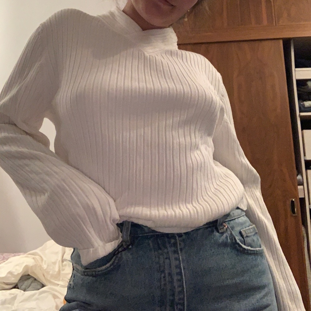 Beautiful comfortable white vintage sweater